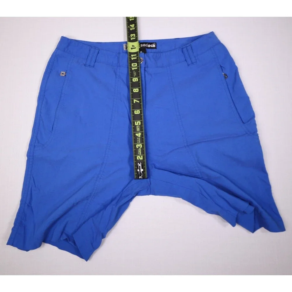 jamie sadock Blue Bermuda Performance Golf Shorts Women's Size 10 Zipper Pockets